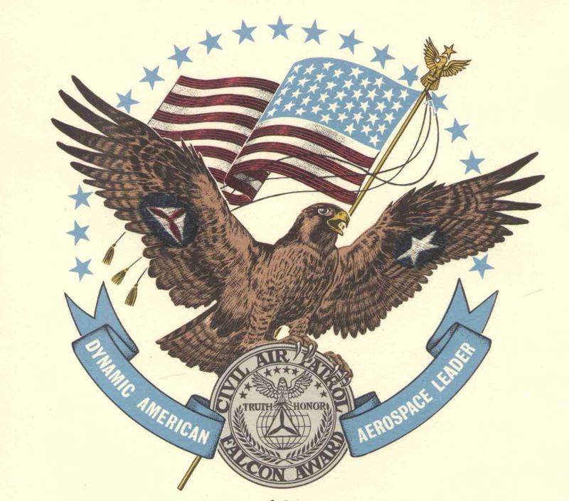 The Falcon Award seal, about 1964.